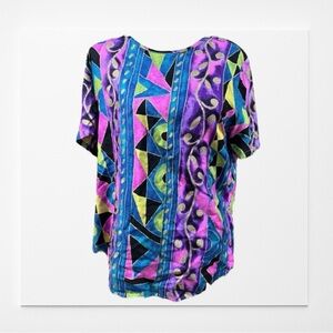 Vintage SHIP’N SHORE Retro Abstract Top, Size Large